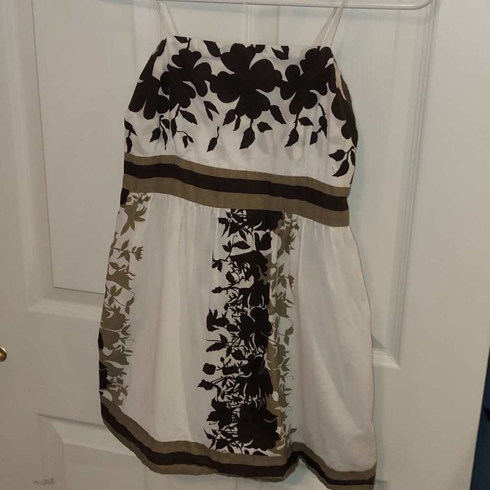 Charlotte Russe‎ Floral striped spaghetti strap top Medium